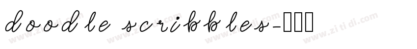doodle scribbles字体转换